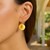 Hammered Disc Medium Drop Earrings in 14k Yellow Gold