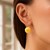 Hammered Disc Medium Drop Earrings in 14k Yellow Gold