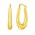 14K Yellow Gold Graduated Oval Hoop Earrings