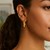 14K Yellow Gold Graduated Oval Hoop Earrings