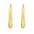 14K Yellow Gold Graduated Oval Hoop Earrings