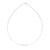 Round Omega Chain Necklace in Rhodium Plated Sterling Silver (1.55mm)