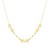 14k Yellow Gold 18 inch Necklace with Polished Butterflies and Beads