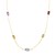 14K Yellow Gold Multi Gemstone Paperclip Necklace (1.50 mm)