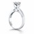 Tapered Engagement Solitaire Ring Setting in 14k White Gold
