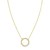 14K Yellow Gold Diamon Oro Circle Necklace