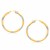 Classic Hoop Earrings in 14k Two Tone Gold (3x30mm)