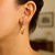 Classic Hoop Earrings in 14k Two Tone Gold (3x30mm)