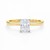 1 Carat Radiant Lab Grown IGI G/VS1 Diamond Solitaire Ring in 14K Yellow Gold