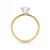 1 Carat Radiant Lab Grown IGI G/VS1 Diamond Solitaire Ring in 14K Yellow Gold