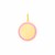 14k Yellow Gold and Pink Enamel Circle Pendant
