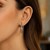 Tube Textured Hoop Earrings in 14k White Gold(1.5x25mm)