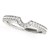 14k White Gold Prong Set Curved Wedding Band (1/8 cttw)