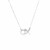 Sterling Silver 18 inch Necklace with XO Pendant with Diamond