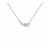 Triple Triangle Pendant with Diamonds in 14k White Gold (1/5 cttw)