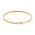 Solid Diamond Cut Rope Bracelet in 10k Yellow Gold  (2.75 mm)