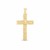 14k Yellow Gold High Polish Textured Cross Pendant