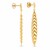 14k Yellow Gold Drop Leaf Earrings