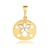 Sea Life Artistic Sand Dollar Pendant in 14K Two-Tone Gold