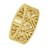 14K Yellow Gold Textured Diamond Shape Fancy Ring