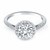 Diamond Halo Cathedral Engagement Mounting in 14k White Gold