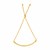 14k Yellow Gold Smooth Curved Bar and Lariat Style Bracelet (1.00 mm)