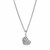 14k White Gold 16 inch Necklace with Gold and Diamond Heart Pendant (1/10 cttw)