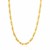 14k Two-Toned Yellow and White Gold Link Men's Necklace with Beads