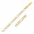 Solid Pave Figaro Chain in 14K Yellow Gold (7.00 mm)