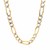 Solid Pave Figaro Chain in 14K Yellow Gold (7.00 mm)