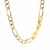 Solid Pave Figaro Chain in 14K Yellow Gold (7.00 mm)