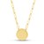 14k Yellow Gold High Polish Circle Disc Paperclip Link Necklace