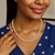 White Freshwater Cultured Pearl Necklace in 14k Yellow Gold (6.0mm to 6.5mm)