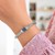 Weave Motif Bracelet with Blue Sapphire Accents in Sterling Silver (7.00 mm)