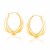 Fancy Graduated Style Oval Hoop Earrings in 14k Yellow Gold