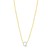 14K Yellow Gold Mini Diamond Q Initial Pendant Necklace