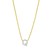 14K Yellow Gold Mini Diamond Q Initial Pendant Necklace
