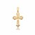 Ornate Diamond Cut Cross Pendant in 14k Two-Tone Gold