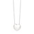 Sterling Silver Rhodium Plated Puffy Heart Necklace