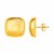 Textured Rounded Square Post Earrings in 14k Yellow Gold