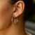 3mm Rhodium Plated Hoop Style Earrings in Sterling Silver (3x35mm)