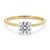 1 Carat Round Lab Grown IGI G/VS1 Diamond Solitaire Ring in 10K Yellow Gold