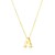 14K Yellow Gold Yours Truly Block Letter Initial A Necklace