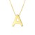 14K Yellow Gold Yours Truly Block Letter Initial A Necklace
