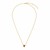 14k Yellow Gold 17 inch Necklace with Round Citrine