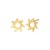 14K Yellow Gold Flaring Sun Post Earrings