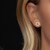 14K Yellow Gold Flaring Sun Post Earrings