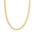 10K Yellow Gold Diamond Cut Square Link Necklace