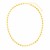 14k Yellow Gold Mirrored Heart Chain Necklace