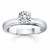 Classic Wide Band Cathedral Solitaire Engagement Ring Mounting in 14k White Gold